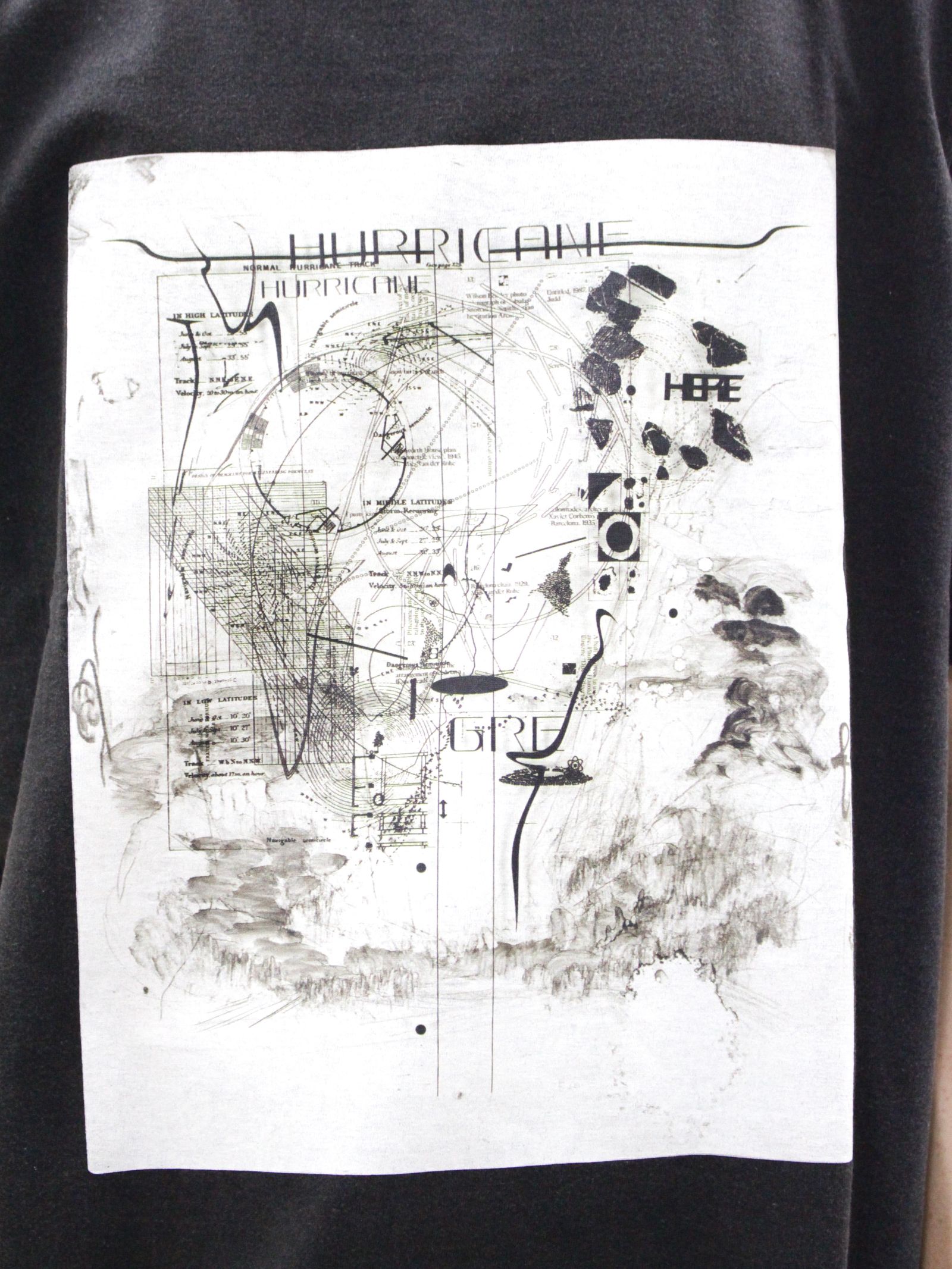 【26SS】ハリケーン グラフィック Tシャツ / HURRICANE GRAPHIC TEE / ブラック