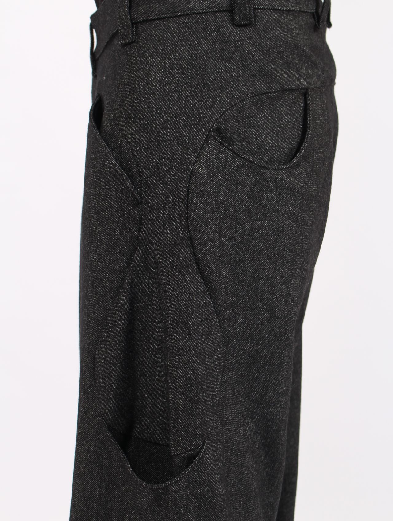 【25AW】6ポケット ウール カシミヤ トラウザーズ / 6 Pocket Sub Ong Wool Trousers / ブラック