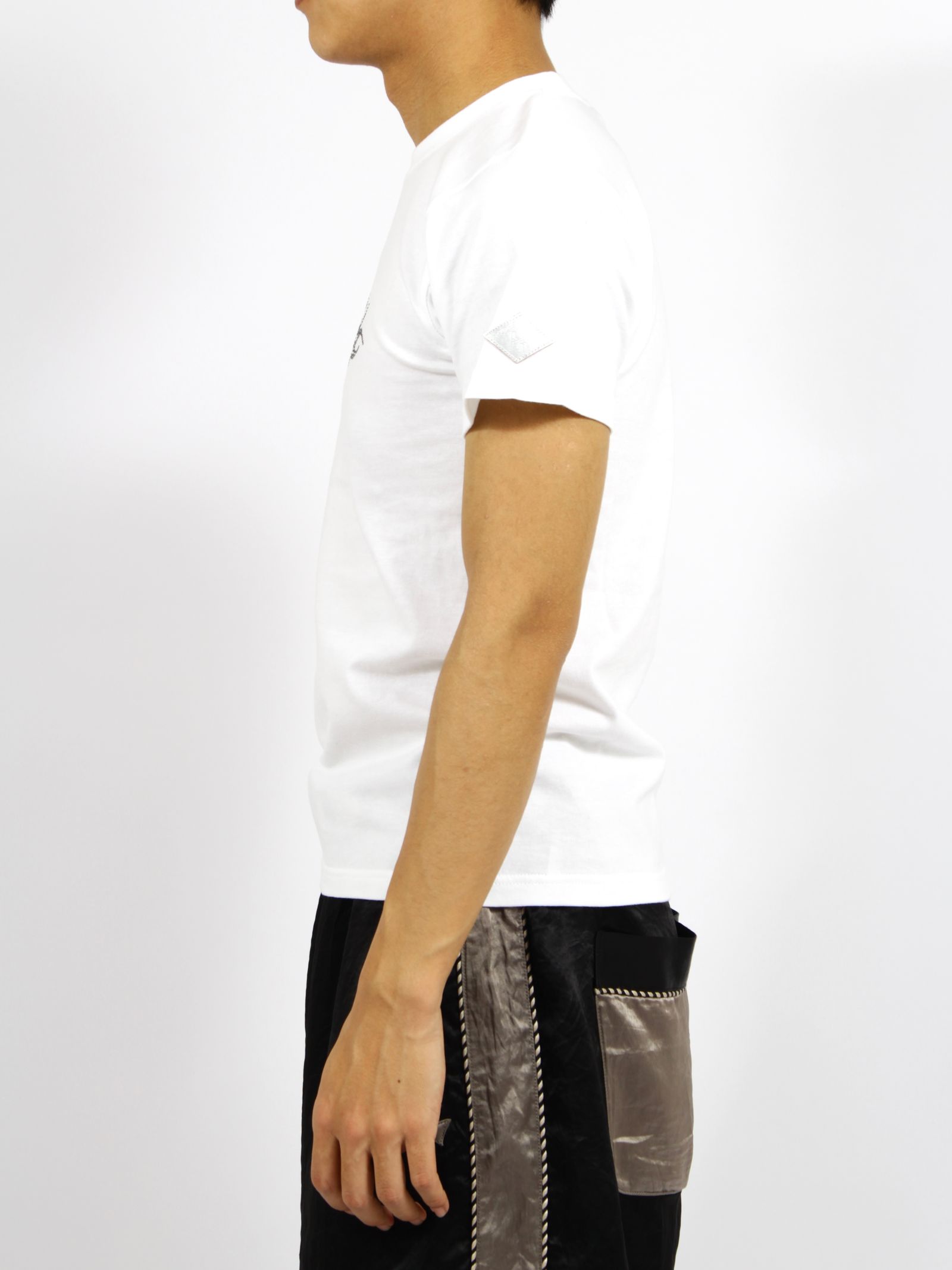 【26SS】ストーン デコレート ハート トライバル ミニ Tシャツ / STONE DECORATED HEART TRIBAL MINI T-SHIRT / ホワイト