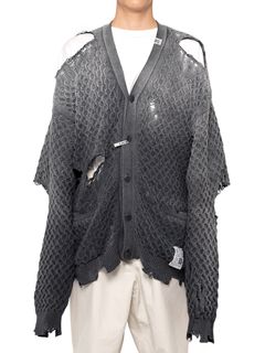 【24AW】サン フェイディッド ニット カーディガン / SUN FADED KNIT CD / ブラック