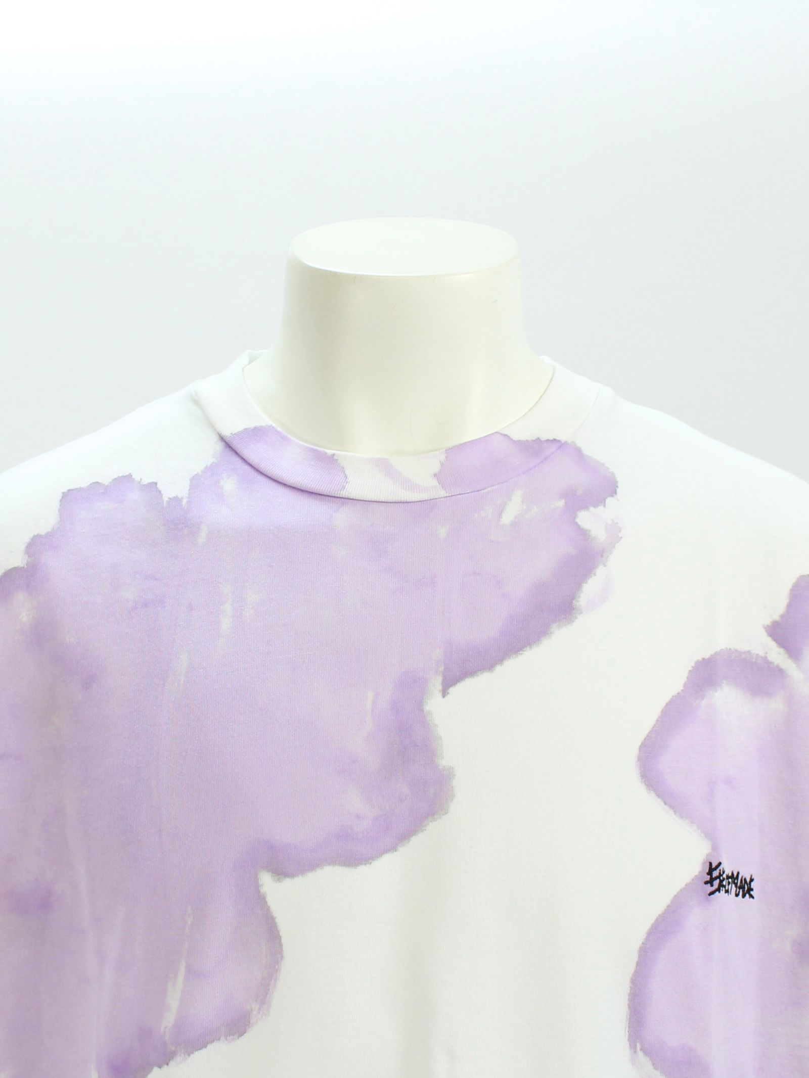 ランダムペイント Tシャツ / WATERCOLOR PAINT T-SHIRT / ホワイト × マルチ