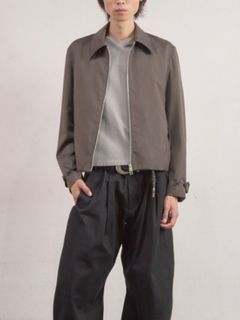 【26SS】ショート ジップ アップ ジャケット / SHORT ZIP UP JACKET / ブラウン