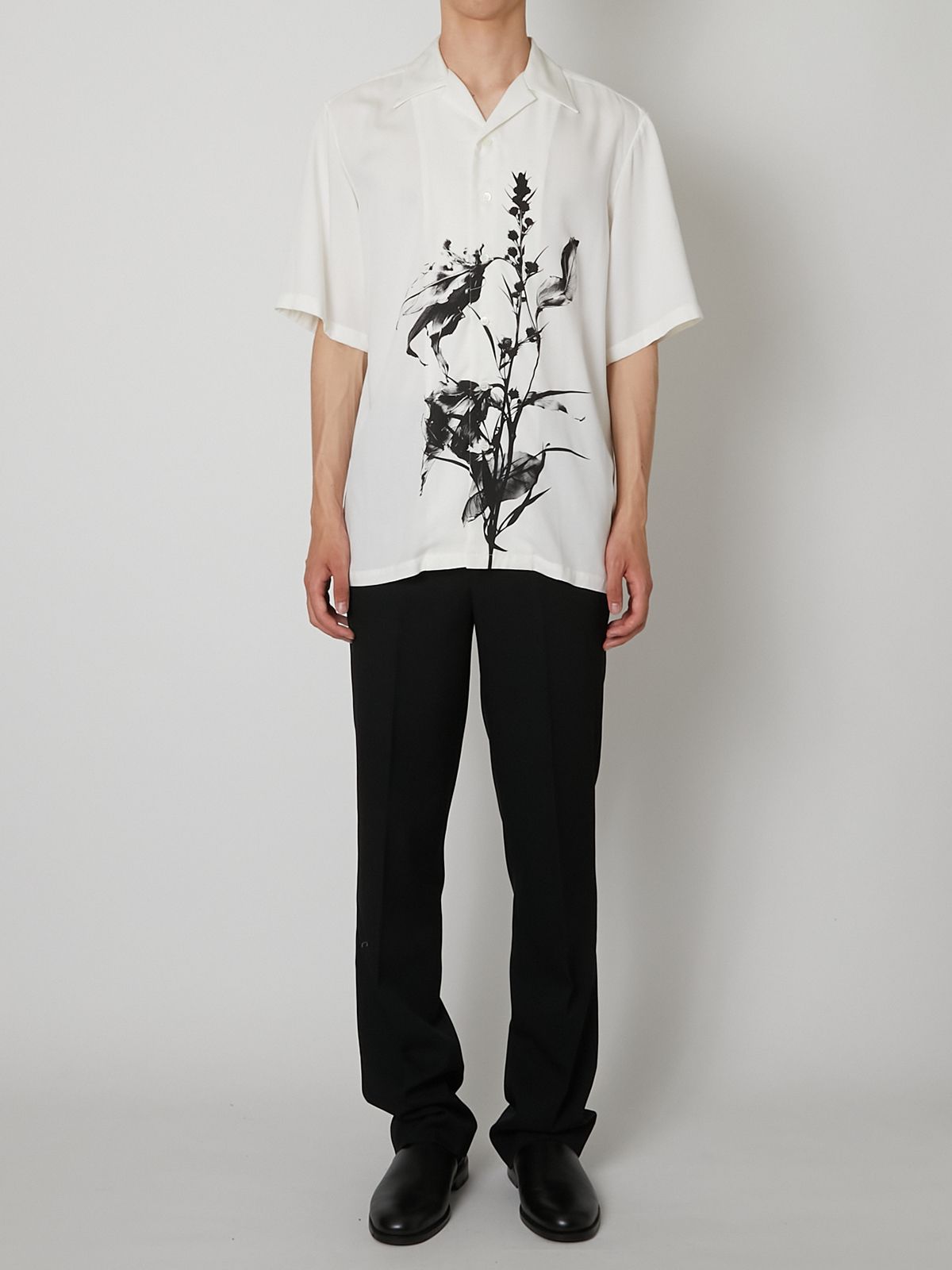 【27SS】オープンカラーシャツ 花柄 半袖 シャツ / OPEN-COLLAR SHIRT / ホワイト