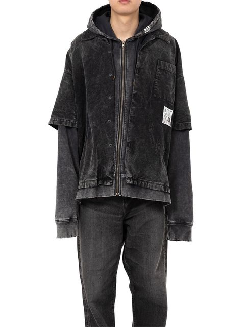 【25AW】レイヤード コーデュロイ シャツ / LAYERED CORDUROY SHIRT / ブラック