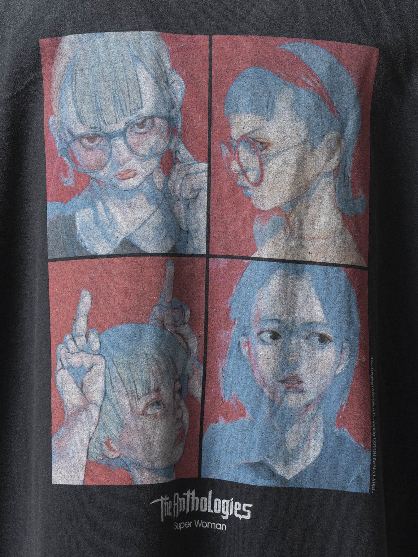 古塔つみ 描き下ろし オーバーサイズ Tシャツ / COTOH 1st ALBUM T-SHIRT / ブラック
