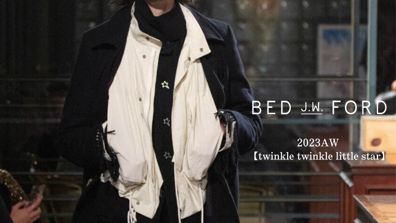 BED j.w. FORD ベッドフォード ストライプノーカラージャケット-