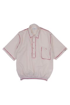 【27SS】 HAND PAINTED PULLOVER SHIRT / ホワイト×グレー