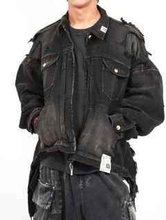 【25AW】 ダブル レイヤード デニム ジャケット / DOUBLE LAYERED DENIM / ブラック