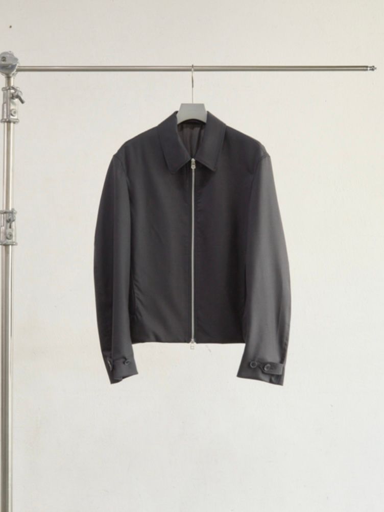 【26SS】ショート ジップ アップ ジャケット / SHORT ZIP UP JACKET / ブラック