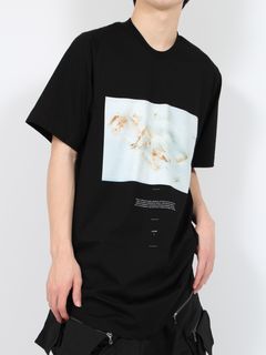 【24AW】フロント プリント ジャージー Tシャツ / COTTON SZ JERSEY / ブラック