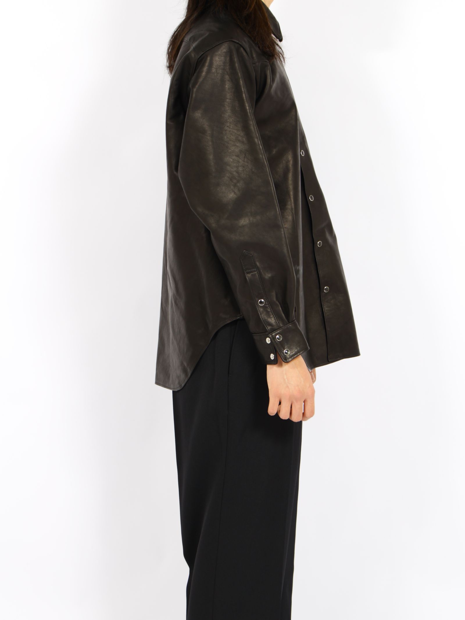 【26AW】ホースレザー シャツ ウエスタンシャツ / HORSE LEATHER SHIRTS / ブラック