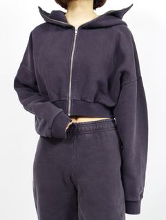 クロップド フルジップ フーディー パーカー / CROPPED FULL ZIP / INK(パープル)