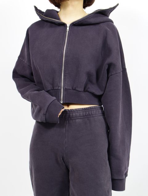 クロップド フルジップ フーディー パーカー / CROPPED FULL ZIP / INK(パープル)