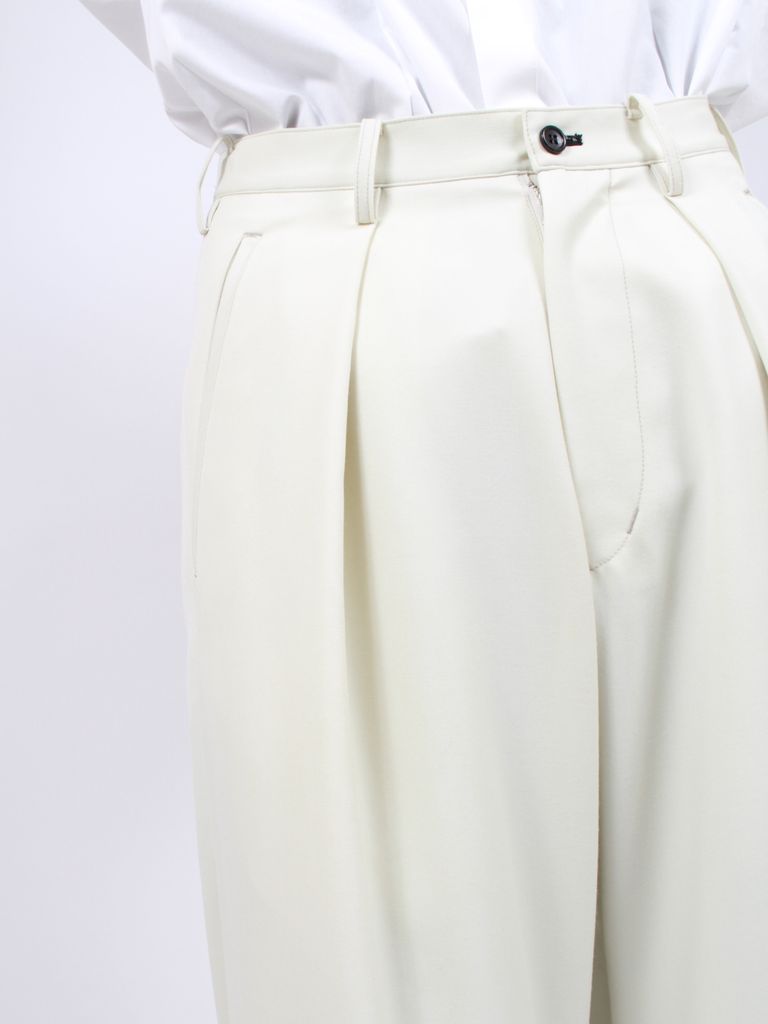 sulvam - 【24SS】ビッグ タック ワイド パンツ / BIG TUCK WIDE PANTS 