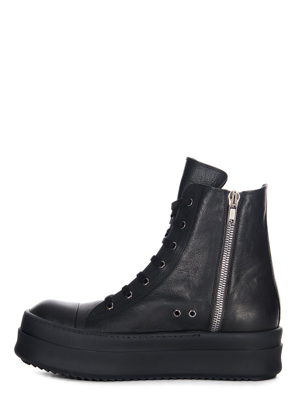 RICK OWENS☆関税込☆メガバンパーレザーハイトップスニーカー 比類なき逸品》【RICK OWENS】メガバンパーレザースニーカー