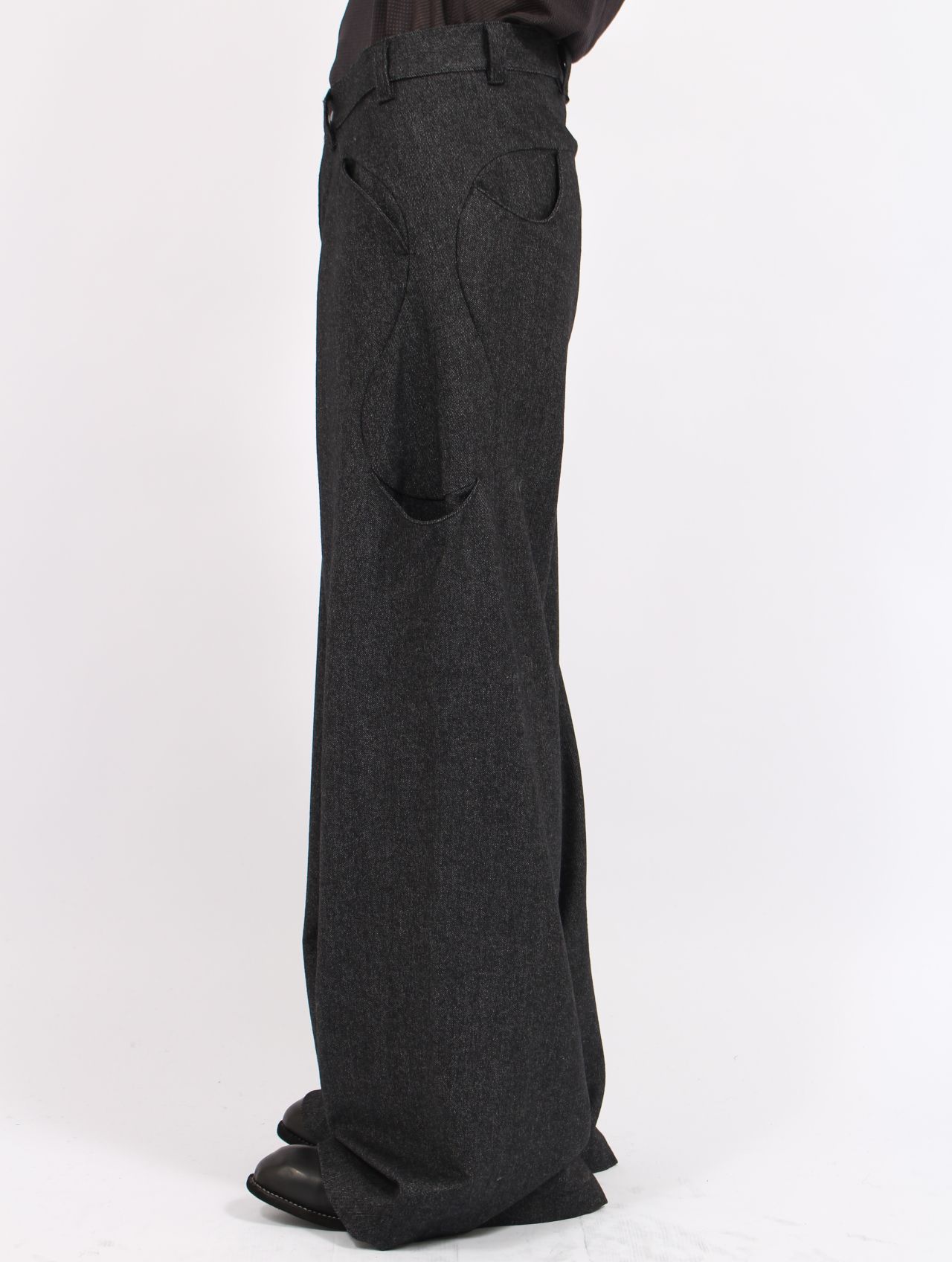 【25AW】6ポケット ウール カシミヤ トラウザーズ / 6 Pocket Sub Ong Wool Trousers / ブラック
