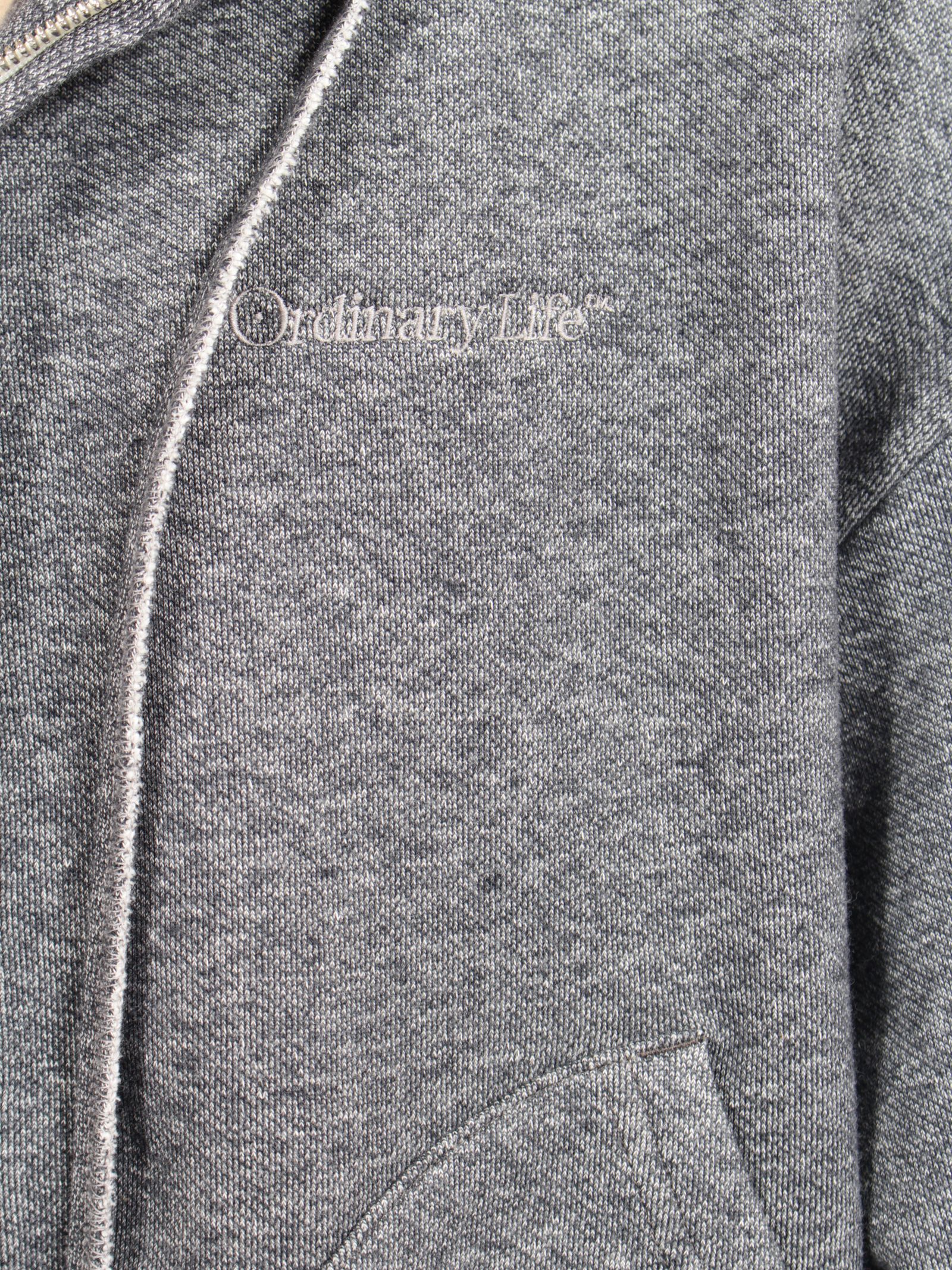 【定番】オーディナリー ホーム オールド スタイル ジップ フーディ / ORDINARY HOME OLD STYLE ZIP HOODIE / チャコール