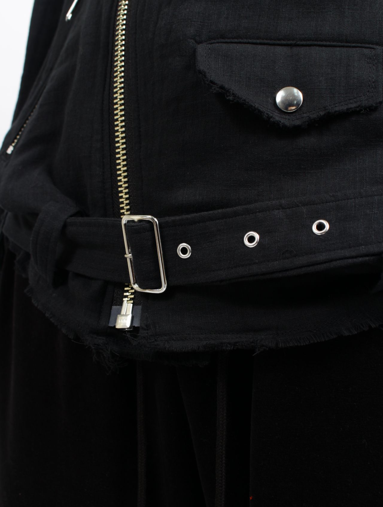 【25SS】ダブル ガーゼ バイカー ライダース ジャケット / DOUBLE GAUZE BIKER JKT / ブラック