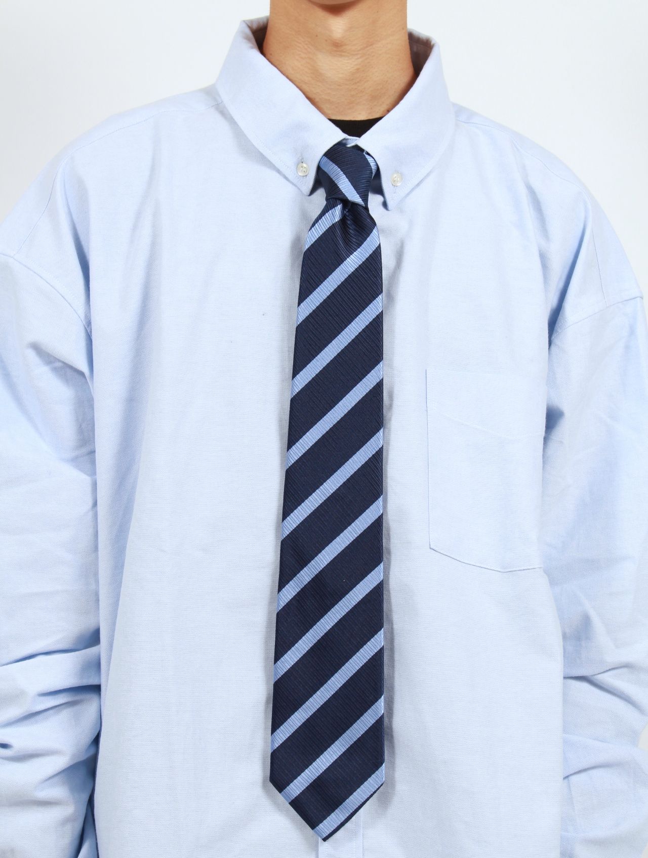 【25AW】レジメンタル シルク ネクタイ / REGIMENTAL TIE / ブルー