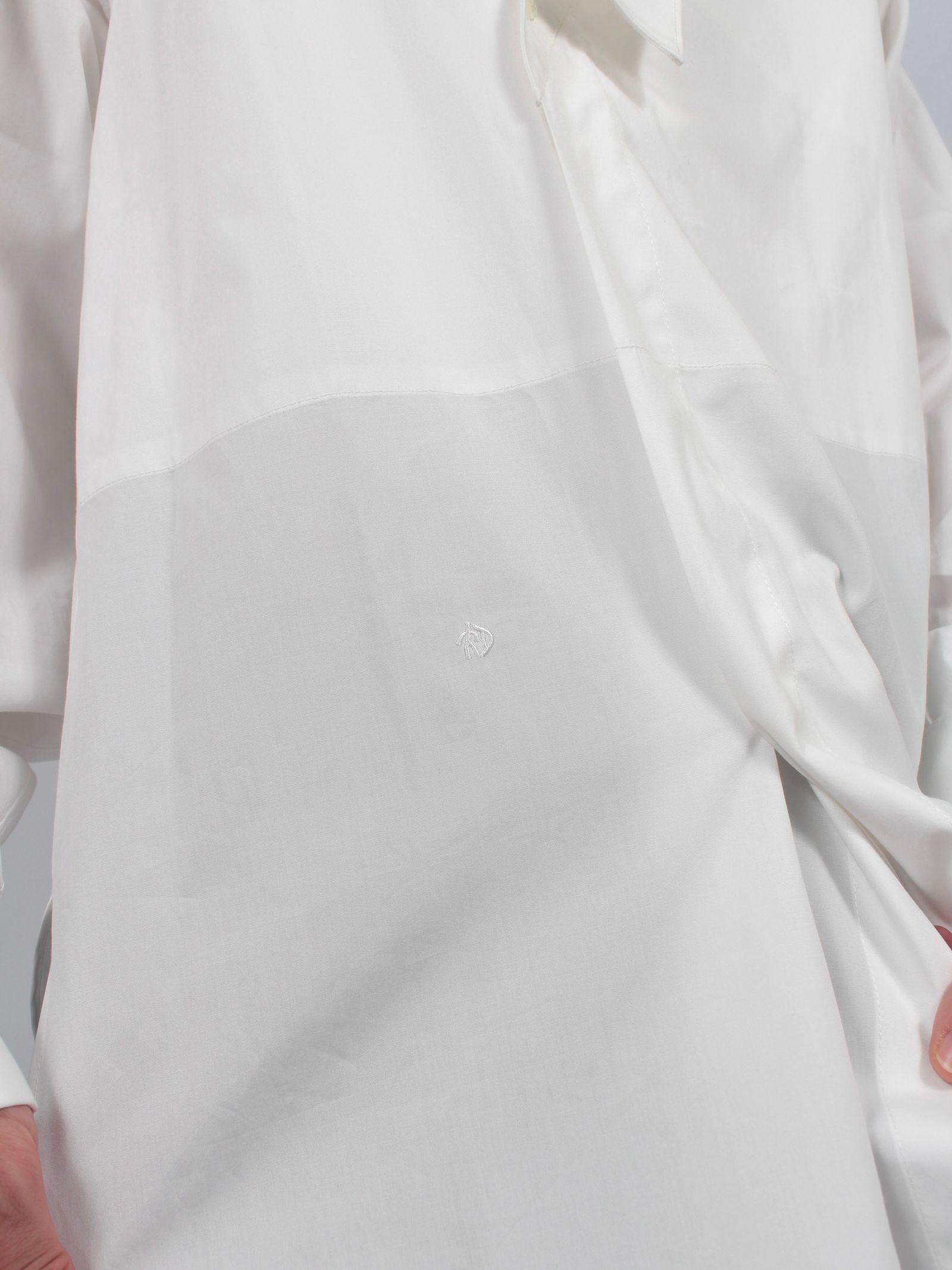 【24AW】キモノ カラー シャツ / KIMONO COLLAR SHIRT / ホワイト