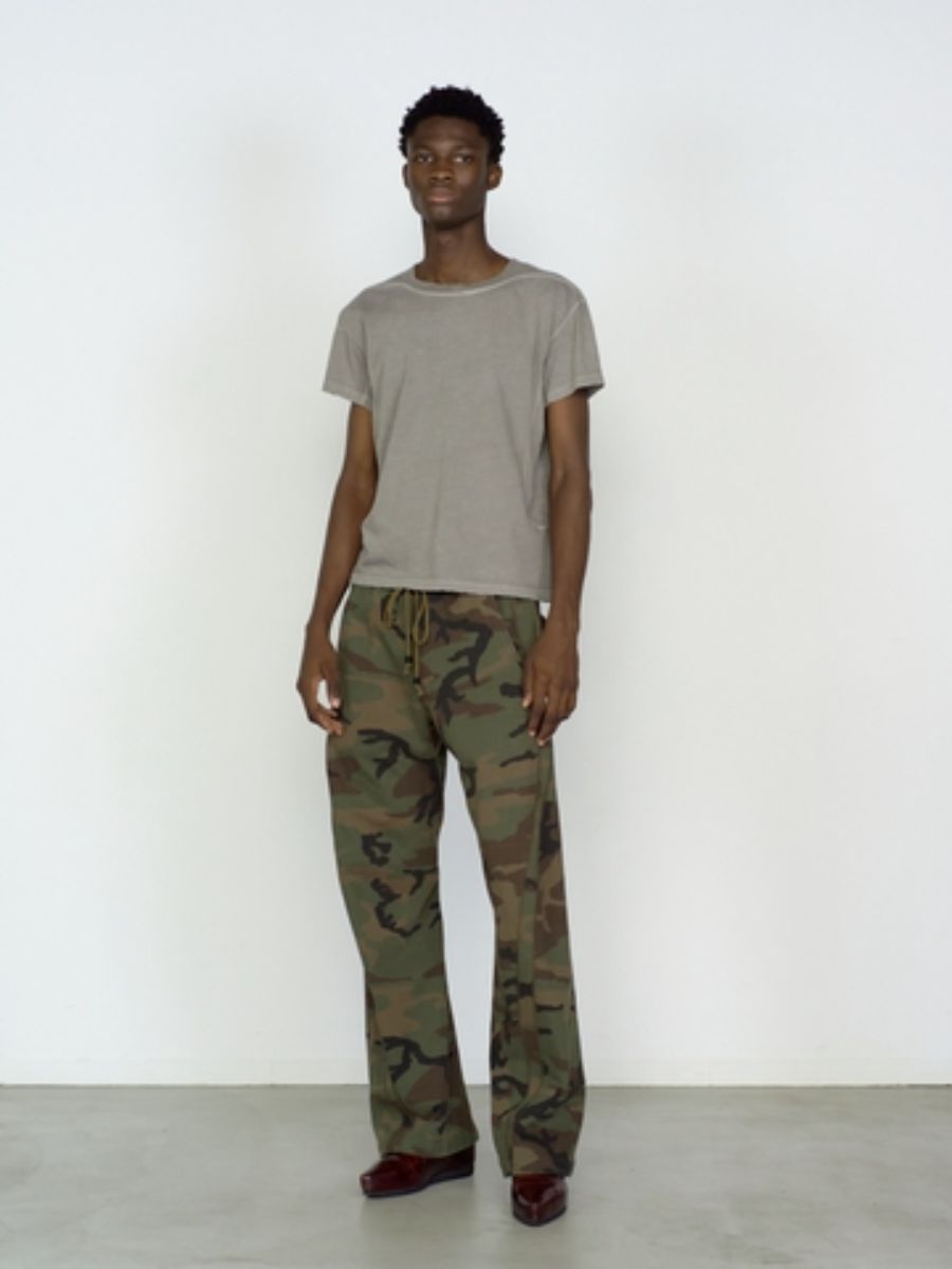 パネルド ハーフ スリーブ Tシャツ 半袖 カットソー / PANNELD HALF SLEEVE T-SHIRT /  TAUPE (グレー)