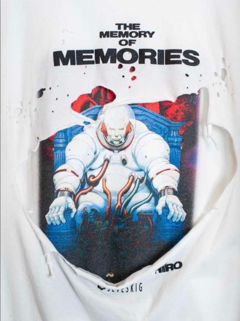 【26SS】"メモリーズ" 大友克洋 ロングスリーブ Tシャツ 長袖 Tシャツ / MEMORIES M.V Crush L/SL Tee  / ホワイト