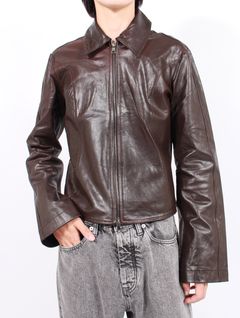 【25AW】スウィープ レザー シャツ / SWEEP LEATHER SHIRT / RED WINE(ワインレッド)