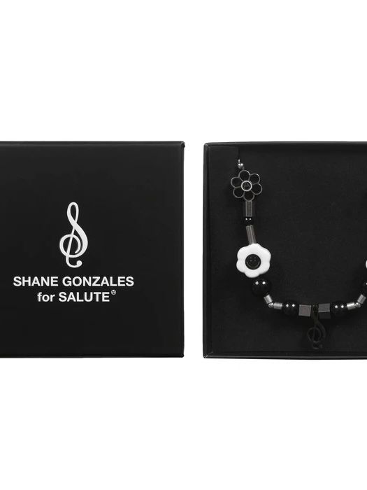 フラワーモチーフ ネックレス / FLOWER ANARCHY NECKLACE x SHANE GONZALES / ブラック × ホワイト