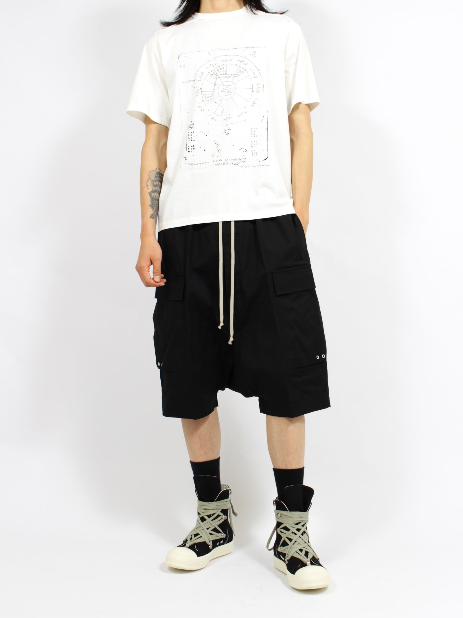 【26SS】メガレース ハイカット スニーカー / MEGALACE SNEAKS / ブラック×ホワイト