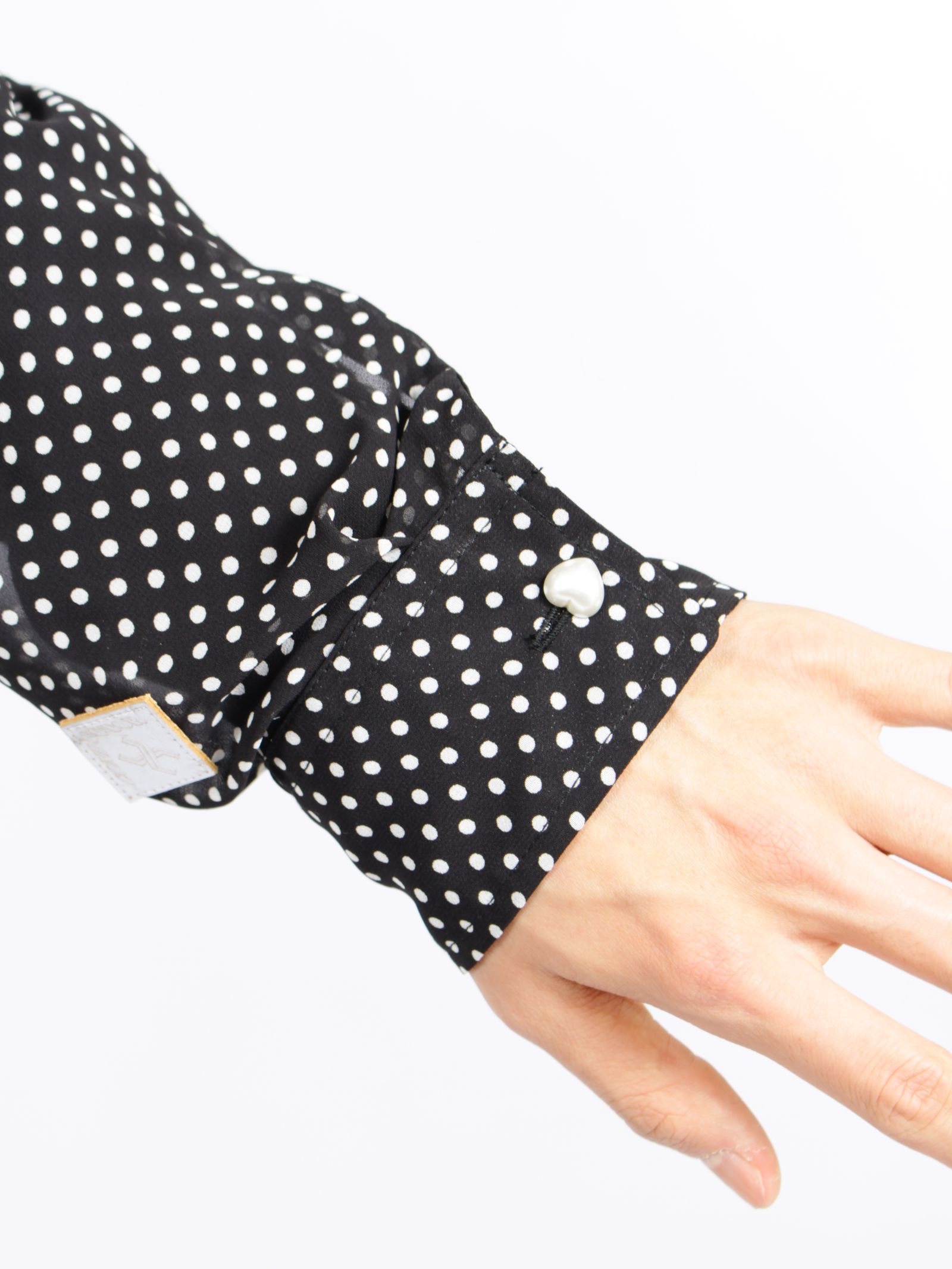 【26AW】ドット ボウタイ シャツ 長袖シャツ / DOT BOW TIE SHIRT / ブラック