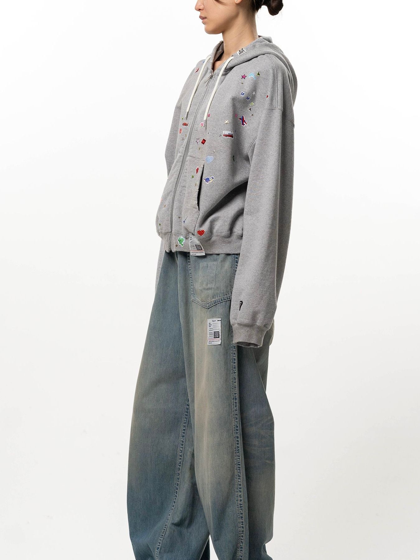 【26AW】キッズ ステッカー パーカー / KIDS STICKER PARKA / グレー