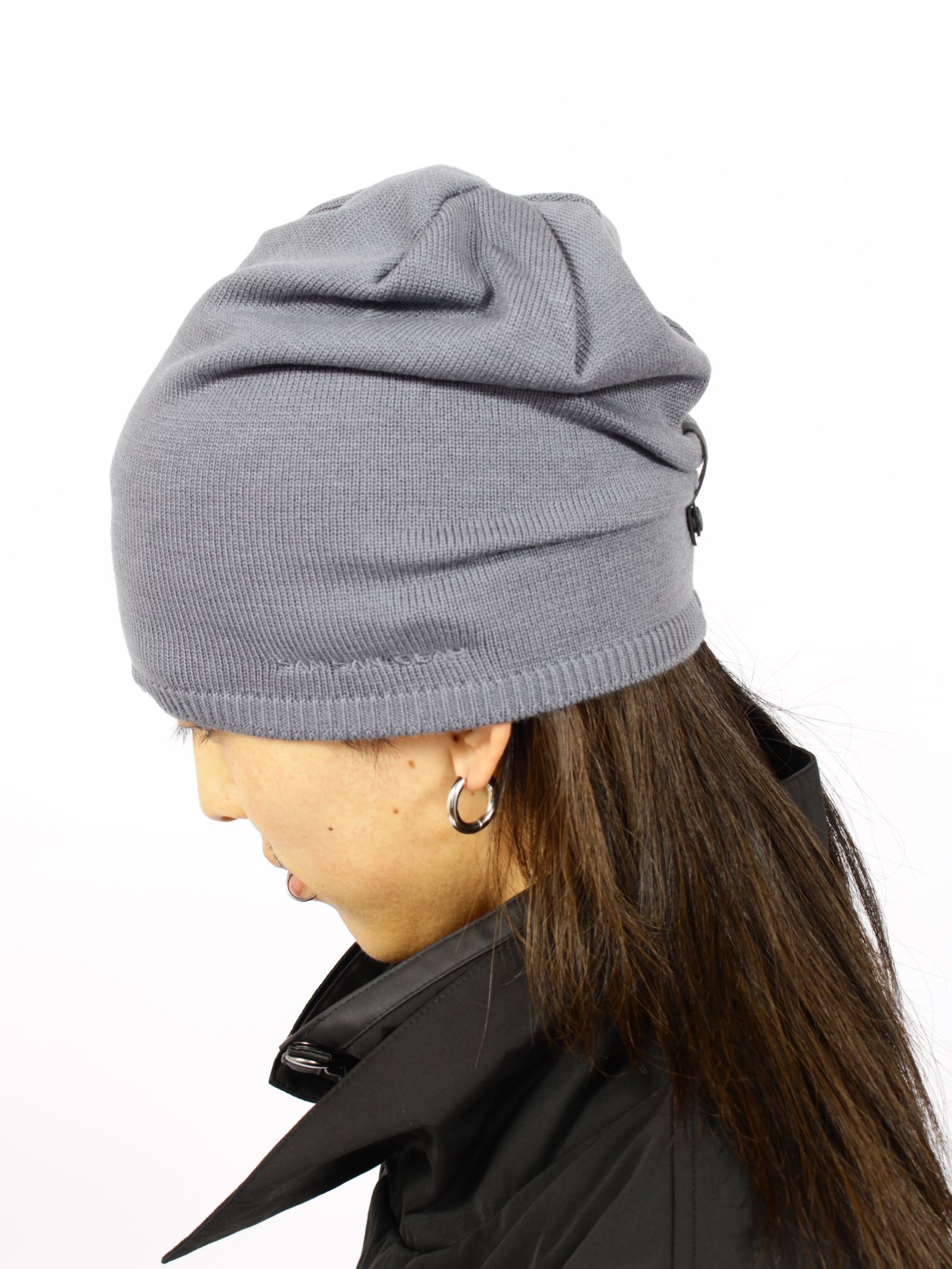 【26AW】ライトウール ビーニー ニット帽 / LIGHT WOOL BEANIE / BLUE CHARCOAL(チャコール)