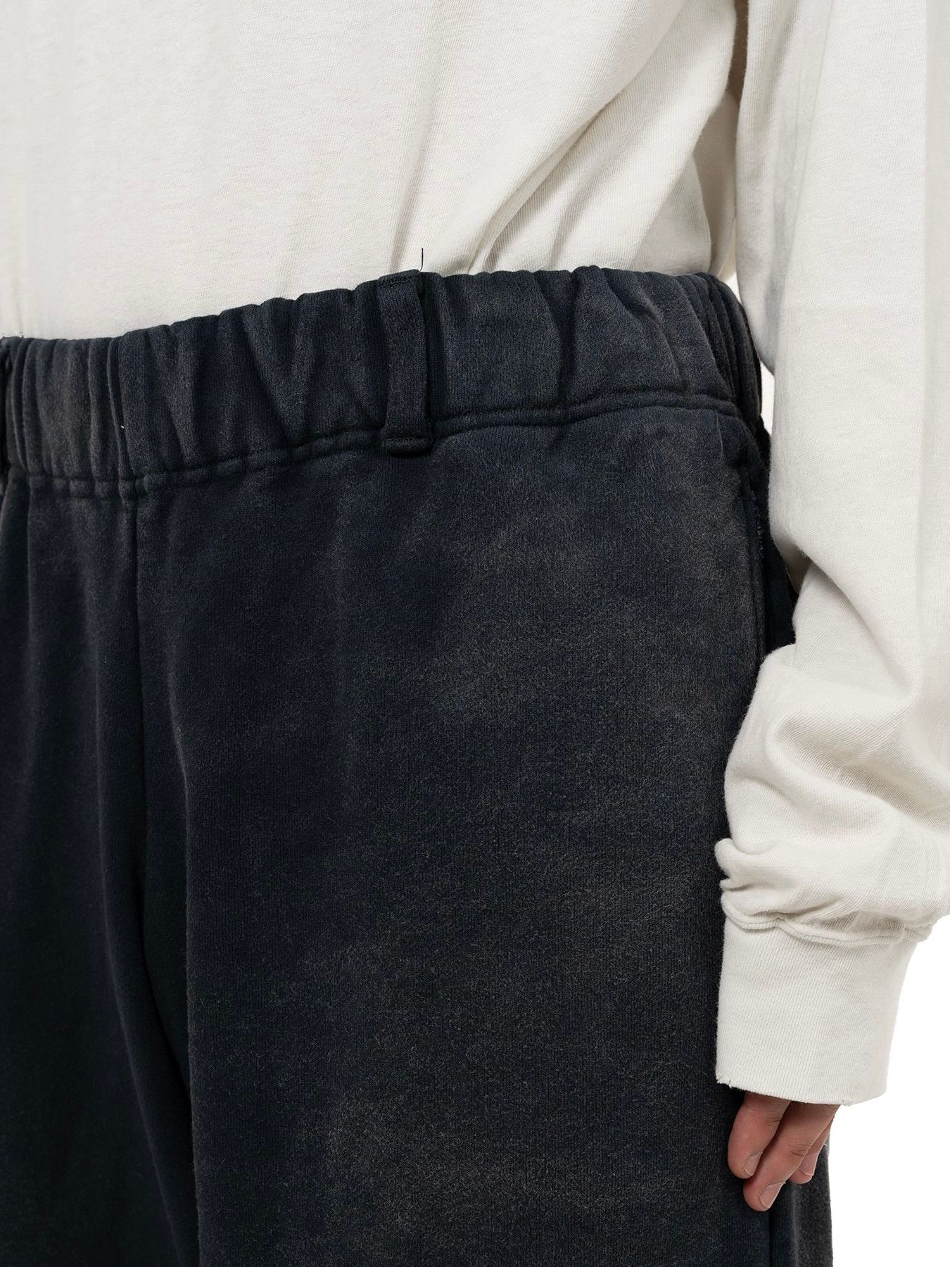 【25AW】スカル フレイム ディストレスド スウェット パンツ / "SKULL FLAME" DISTRESSED SWEAT PANTS / ブラック