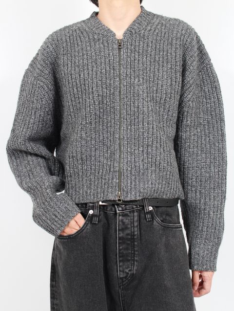 【25AW】ボンバー ニット カーディガン / BOMBER CARDIGAN / GREY(グレー)
