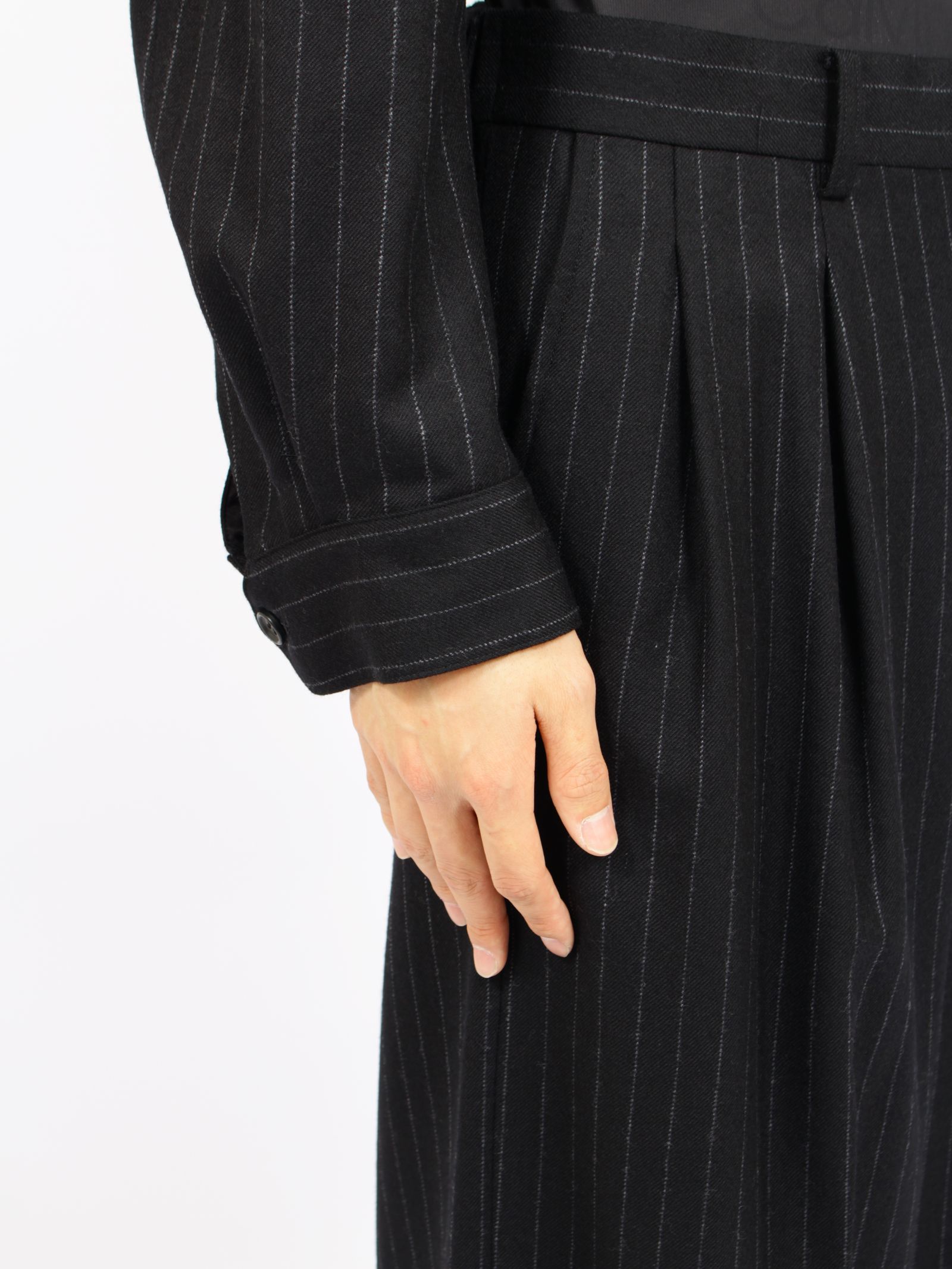 【26AW】ワイド トラウザーズ / WIDE TROUSERS / ブラック