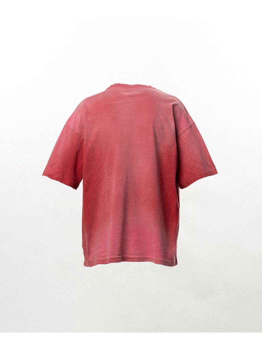 【26SS】"クレヨン フレーム" ディストレスド カミヤ Tシャツ / ”CRAYON FLAME" DISTRESSED TEE / レッド