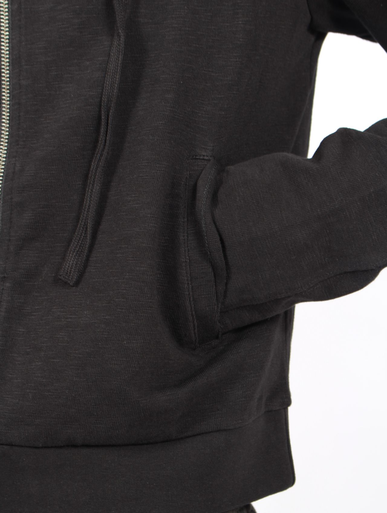 ライトウェイト クロップド ジップアップ フーディー パーカー / LIGHTWEIGHT CROPPED  ZIP UP / BLACK (ブラック)