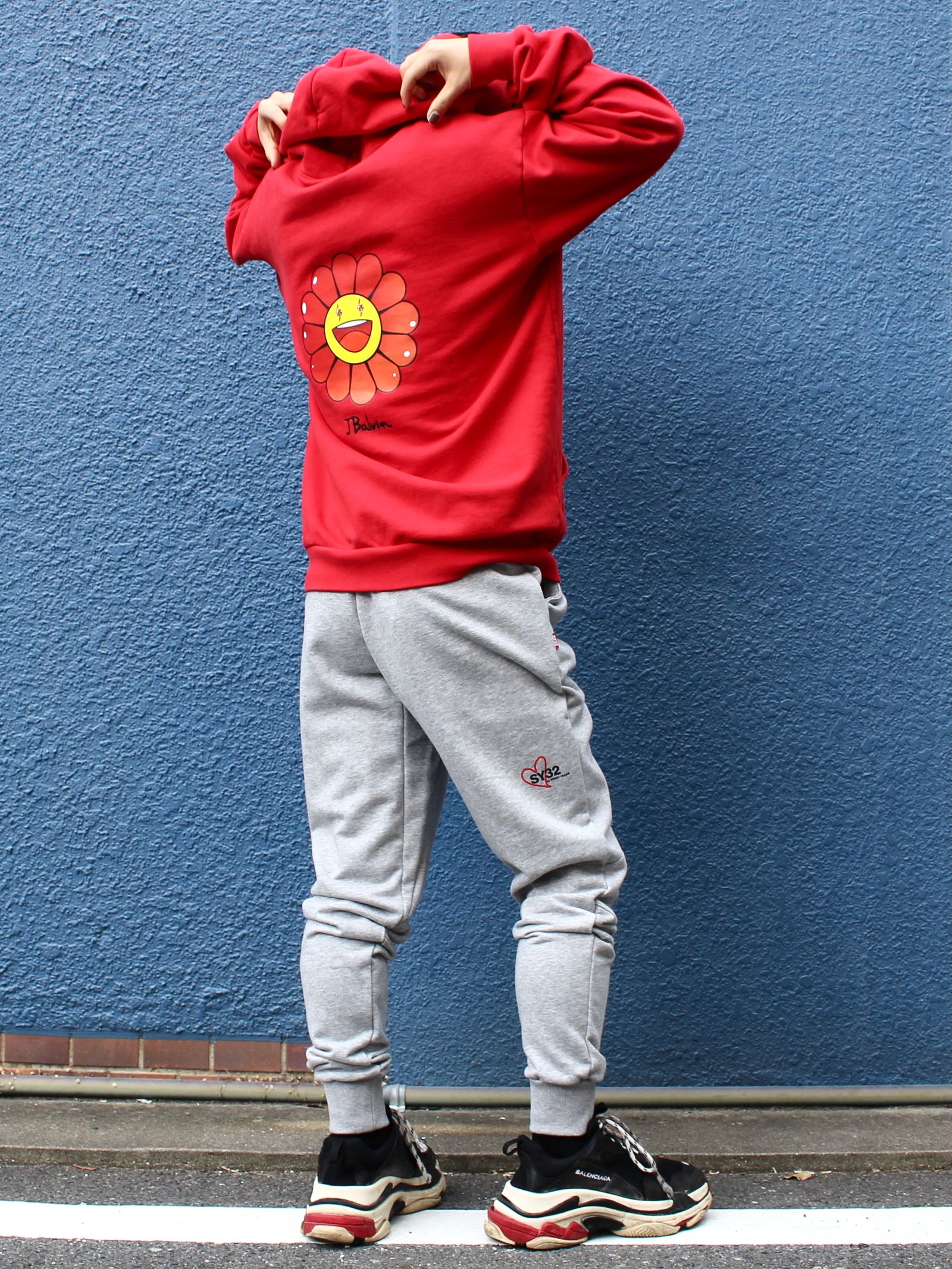 フラワープリント フーディー / Rojo Flower Hoodie / レッド