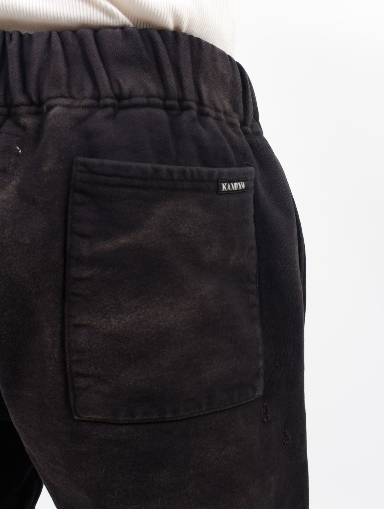 【25SS】ディストレスト スウェットパンツ / DISTRESSED SWEAT PANTS / ブラック