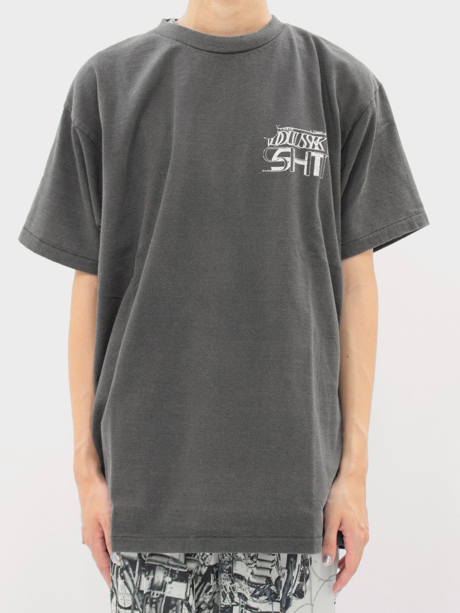 semoh (セモー) - 【24AW】ウォッシュ加工 ワンポイントロゴ Tシャツ / Washed ONE Point T-Shirt / ブラック - L