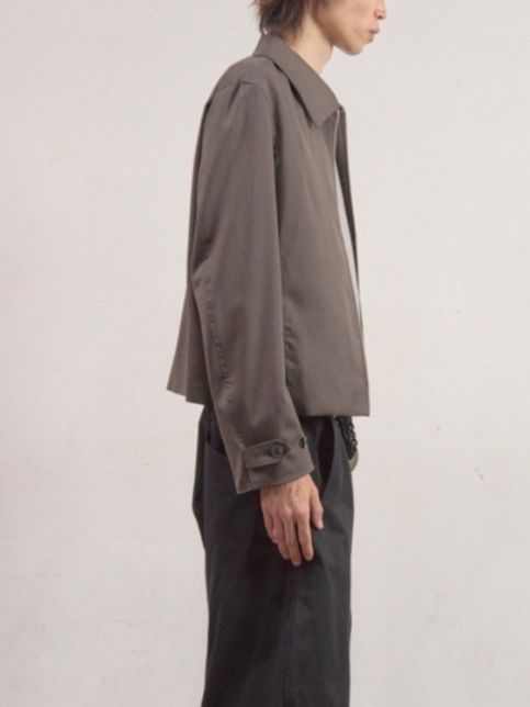【26SS】ショート ジップ アップ ジャケット / SHORT ZIP UP JACKET / ブラウン