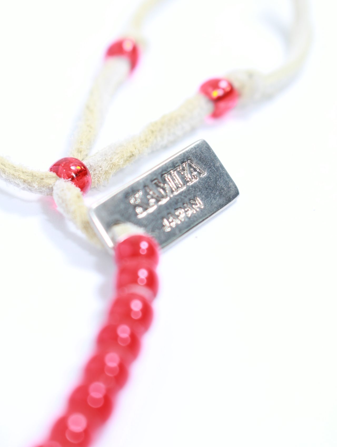 【25AW】グラス ビーズ ブレスレット / GLASS BEADED BRACELET / レッド