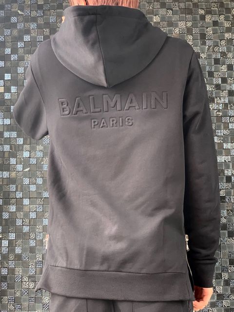 ジップアップ パーカー / BH2 C&S ZIPPED / ブラック × シルバー