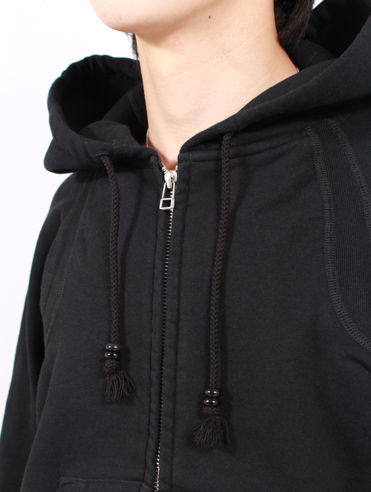 【25AW】 パネルド ジップアップ フーディー パーカー / PANELLED ZIP UP HOODIE / DARK NAVY(ダーク ネイビー)