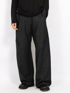 【26AW】6 ポケット パネル スウェットパンツ ウール / 6 POCKET PANEL SWP WOOL / ブラック