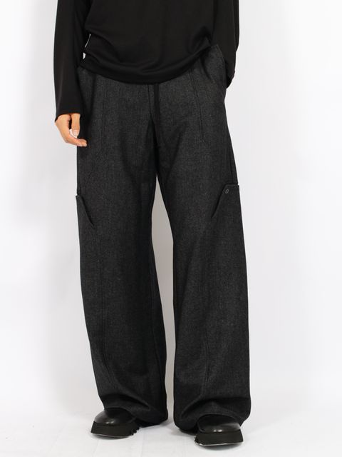 【26AW】6 ポケット パネル スウェットパンツ ウール / 6 POCKET PANEL SWP WOOL / ブラック