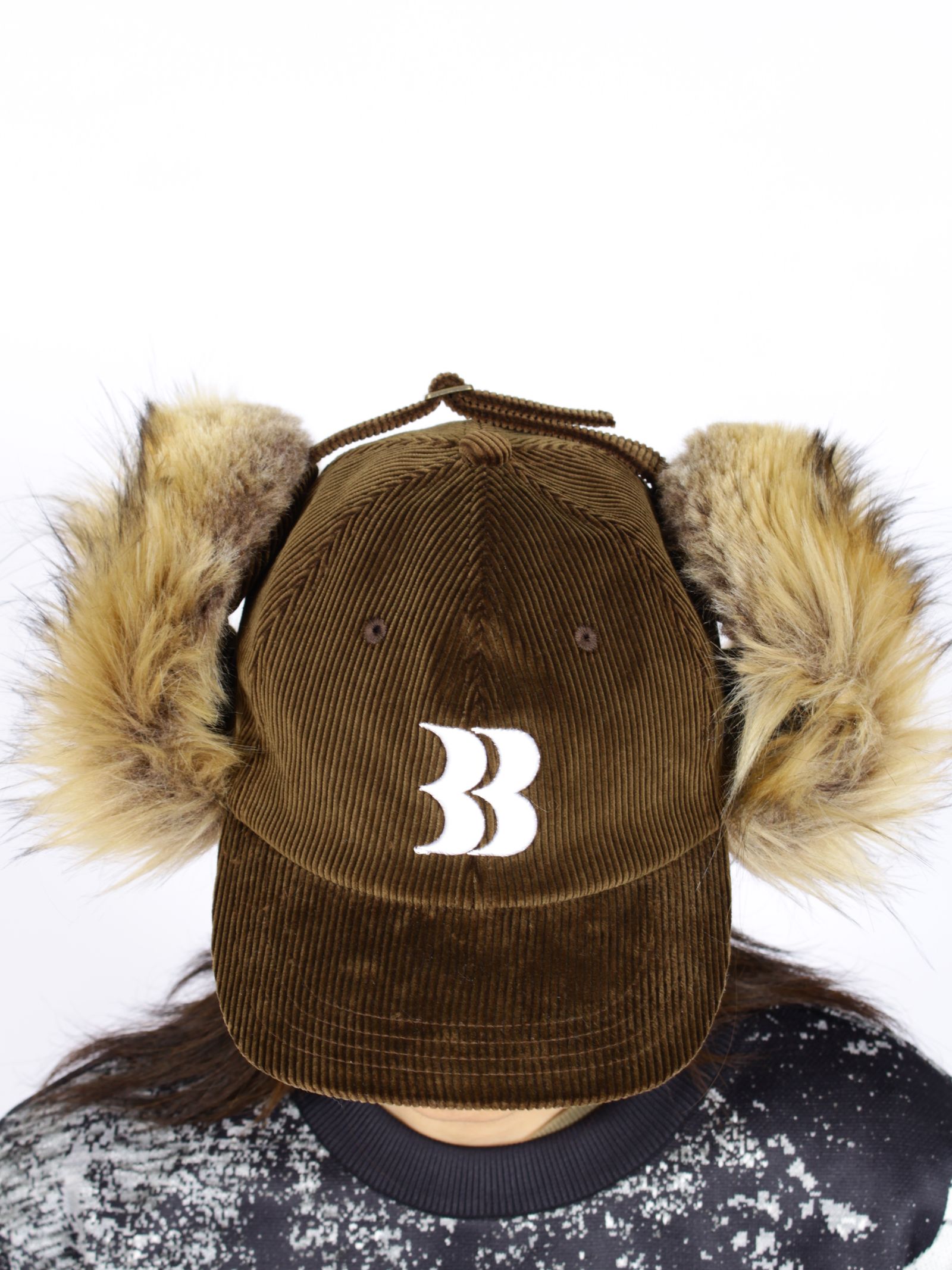 【26AW】コーデュロイ BB ロゴ フライト キャップ / CORDUROY BB LOGO FLIGHT CAP / ブラウン