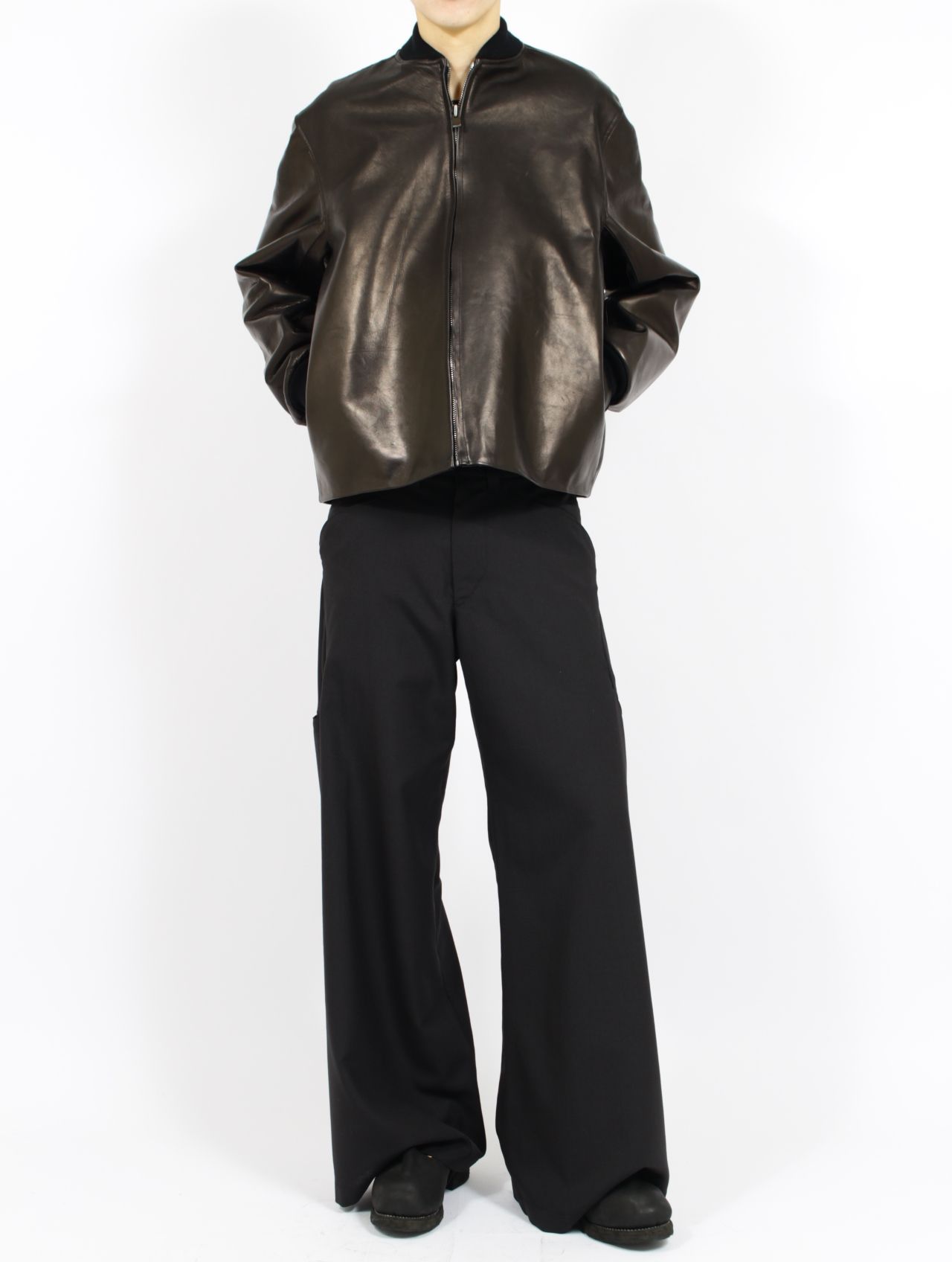 【26SS】レザー ジャケット / LEATHER JKT / ブラック