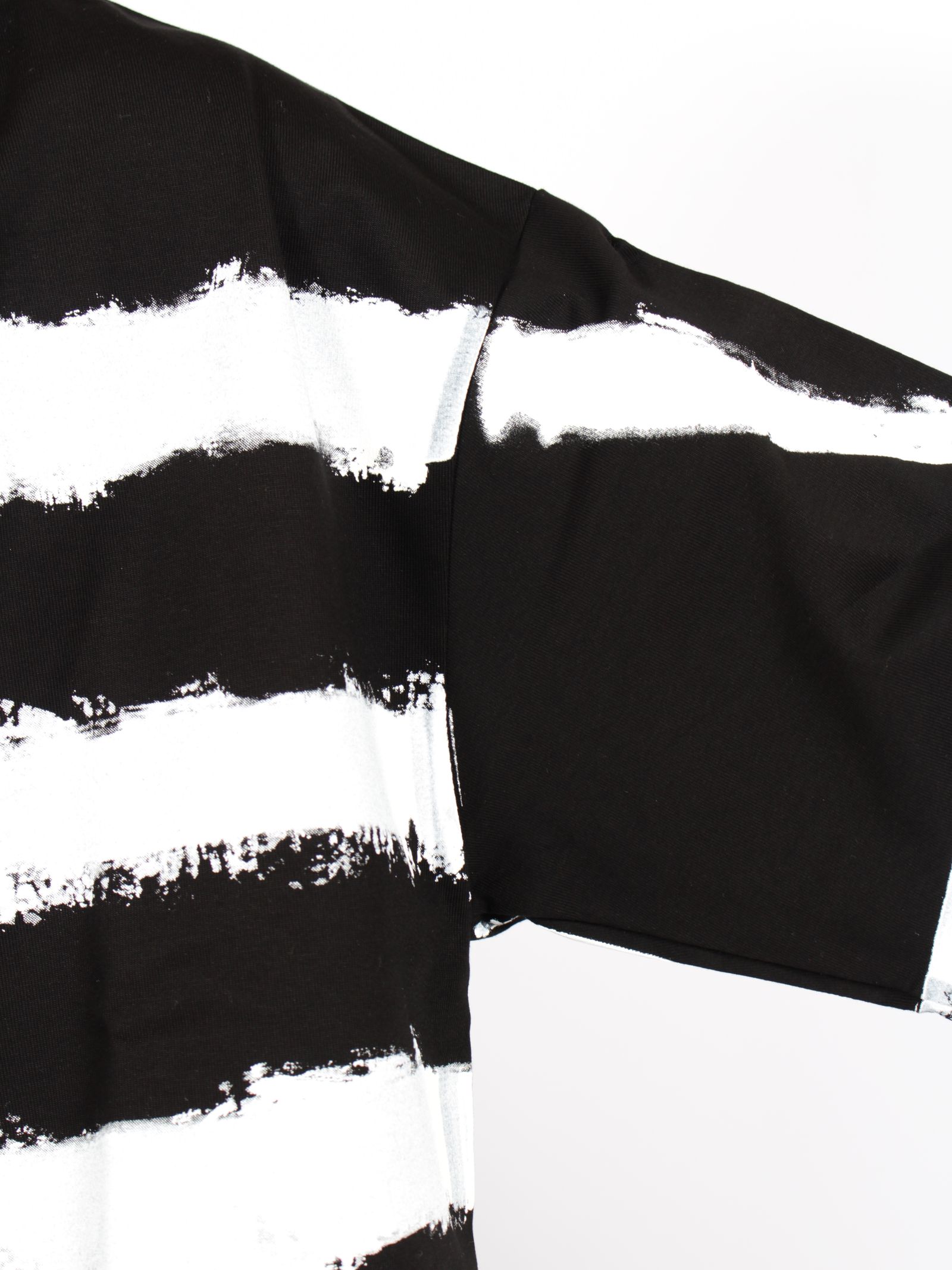 【26AW】 ピクチャレスク バスク ペインティング Tシャツ ボーダーカットソー / PICTURESQUE BASQUE PAINTING(ROOM GARDENER) / ホワイト×ブラック