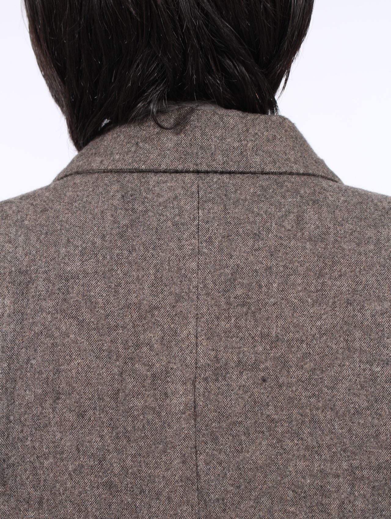 【25AW】ユニセックス ミッド フィット ダスト コート 925 シルバー フック クローザー / UNISEX MID FIT DUST COAT WITH 925 SILBER HOOK CLOSER / ブラウン